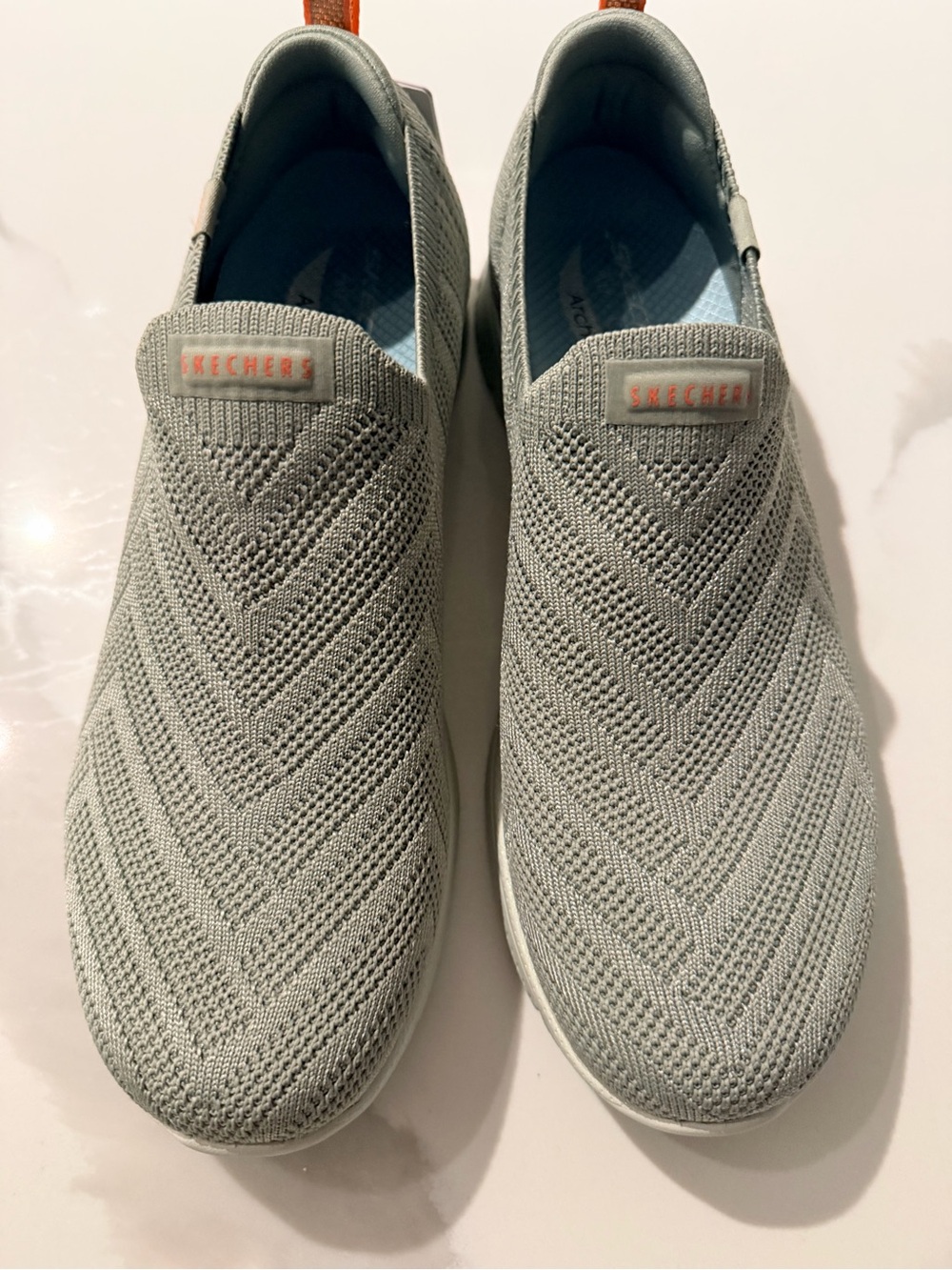Skechers Women's Slip-On Knit Loafers — Light Green/mint